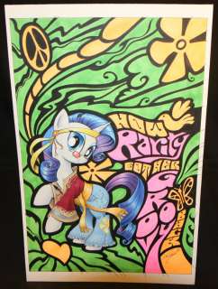 Andy Price - my little pony rarity micro-comic color cover - how rarity got her grove back - 2013 signed