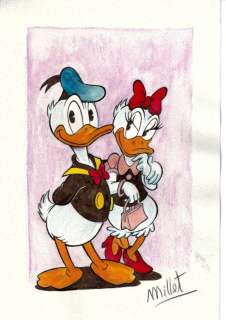 Millet | . Donald Duck & Daisy Duck - Millet - Original Drawing - EO | Catawiki