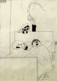 Dubout Albert (1905-1976) | DUBOUT Albert Â«Le réveilÂ» Dessin Ã  l’encre de Chine sur papier, format | Tessier Sarrou