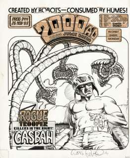 Cam Kennedy - 2000Ad Prog 344 Cover - Rogue Trooper ‘Killers in the Night!‘- Cam Kennedy Art