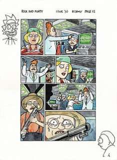 Benjamin Dewey - Rick and Morty #30 - Original page by Benjamin Dewey - Size: 28 x 38 cm. - (2017)