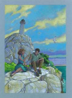 Miguelanxo Prado - Illustration originale, Ana et Raul, réalisée pour l‘affiche du festival BDBulles 2016 - Trait de craie