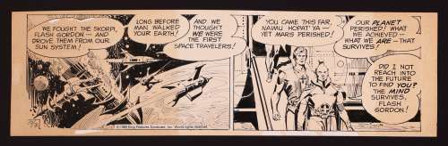 Original Art for the Flash Gordon Comic Strip (October 3, 1980) by Dan Berry and Bob Fujitani | mycomicshop.com