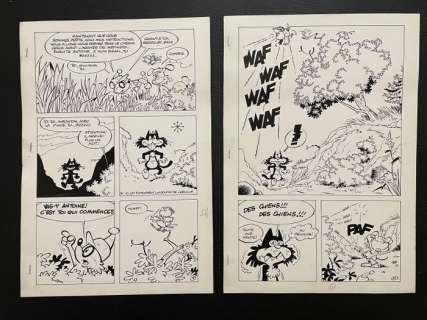 Dupa | Dupa - 2x Planche originale - Chlorophylle | Catawiki