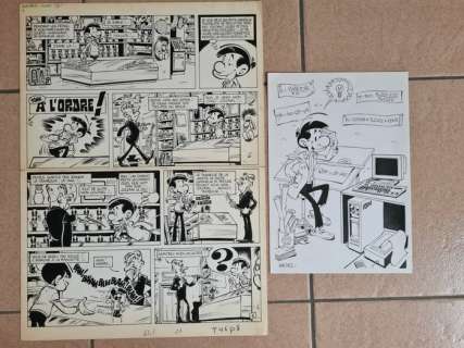 Hachel | Hachel - Planche originale + dessin original - Benjamin - (années 1970) | Catawiki