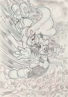 Julian Jordan | Duck Avenger- "Paperinika & Paperinik" - Original Pencil Art by Julian Jordan - 30 x 21 cm A4 | Catawiki