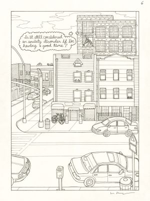 Lisa Hanawalt | Saturday Night - page 6 - Encre de Chine sur papier | Huberty Breyne Gallery