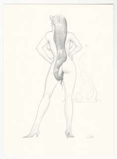 Leone Frollo | Leone Frollo - illustrazione originale "Succube procace e sensuale" - Page volante - Exemplaire unique | Catawiki