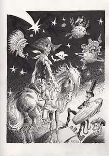 Foerster, Philippe - Foerster, Philippe - Dessin original - Hommage Ã  Lucky Luke - De l‘autre côté de la Frontière - (2021)