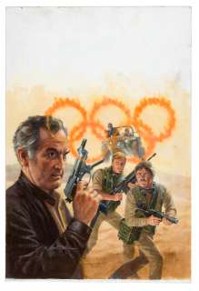 GIL COHEN COMMANDO RAID ON THE OLYMPICS ORIGINAL COVER PAINTING. | Hake’s