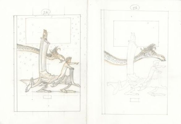 Frank Pé | Little Nemo, Etude pour la couverture du Tome 2 | Galerie 9ème Art