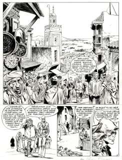 Dany | Bernard Prince, Le piège aux 100.000 dards, planche originale à l’encre de chine pour cet album paru en 1980 au Lombard. | Septimus