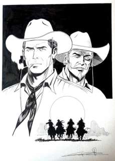 Giuseppe Candita | Giuseppe Candita Illustrazione originale - Tex e Kit Carson Size: 29 x 40 cm. - China su cartoncino 250 gr. - (2022) | Catawiki