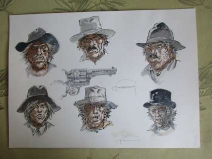 Hermann | Hermann - Comanche - 7 dessins originaux sur 1 feuille - Les loups du Wyoming - Page volante | Catawiki