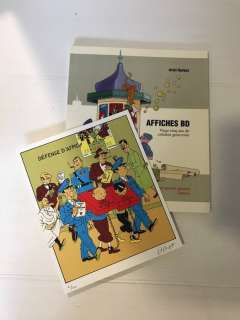 Exem | Hommage Ã  Hergé 4/150 - Catalogue d’exposition, Affiches BD - Dédicacé par Exem + Ex libris - Broché - EO - (1996) | Catawiki