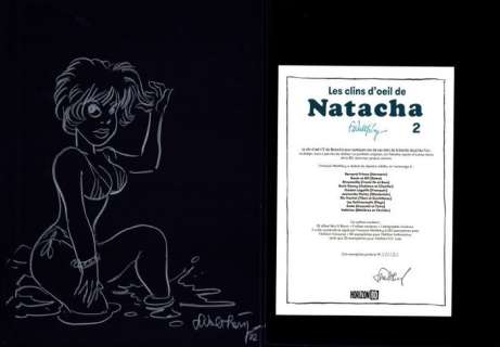 François Walthéry | Natacha - Natacha - Portfolio Les clins d’oeil de Natacha N°2 + dédicace Walthéry - Cartonné - EO - (2020) | Catawiki
