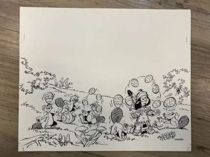 Derib | Derib - Dessin original Yakari en encre de Chine - Illustration pour la revue Yakari - (années ’80) | Catawiki