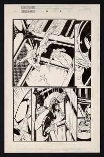 Original Art from Sensational Spider-Man #12 (1997) Page 16 Pencils by Josh Hood, Inks by John Lowe