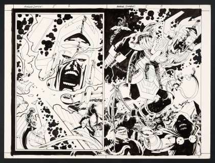 Sean Phillips | Original Art from Marvel Zombies #5 (2006) Pages 2-3 Pencils and Inks by Sean Phillips | mycomicshop.com (Buy It Now)