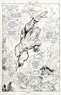Trevor Von Eeden | Tavola originale per Legends of the DC Universe 27 p.3. Cm.28 x 43. DC COMICS. Year 2000. From the Aquaman/Batman crossover tale “Reign of the Joker!”. | Art e Fumetto