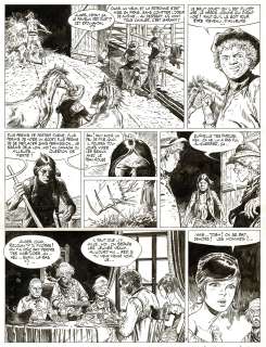 Hermann | Comanche, Le désert sans lumière, planche originale à l’encre de chine pour cet album paru en 1976 au Lombard. | Septimus