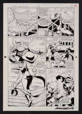 Original Art from Justice League America #101 (1995) Page 14 Pencils by Chuck Wojtkiewicz, Inks by Ande Parks | mycomicshop.com