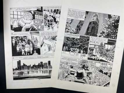 Giancarlo Alessandrini | Giancarlo Alessandrini 2x tavole originali "Nostra Terra dei Mysteri" - (1987) | Catawiki