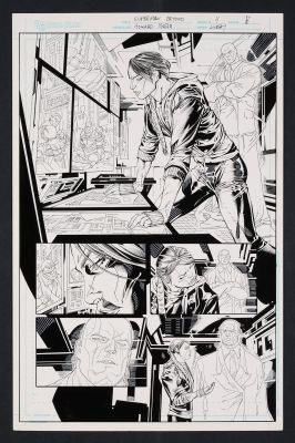 John Livesay, Howard Porter | Original Art from Superman Beyond #7 (Digital-First, 2012) Page 8 Pencils by Howard Porter, Inks by John Livesay | mycomicshop.com (Buy It Now)