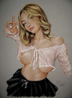 Sly | Sly - Original drawing in colour - Nude women - Size: 31 x 42 cm. - (2022) | Catawiki