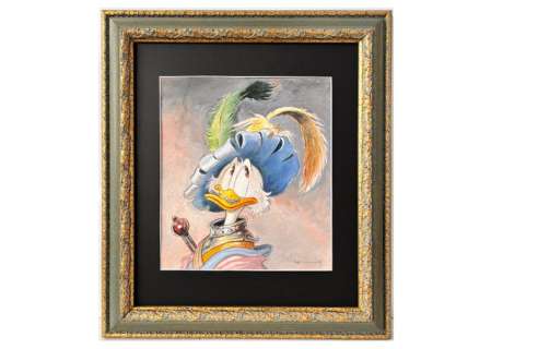 Tony Fernandez, Disney Artist | Uncle Scrooge Inspired By Rembrandt’s Bust of a Man Wearing a Gorget and Plumed Beret (1626) - Original Painting - Tony Fernandez Signed - Framed - Original Acrylic Art - 65 x 5 x 57 cm | Catawiki