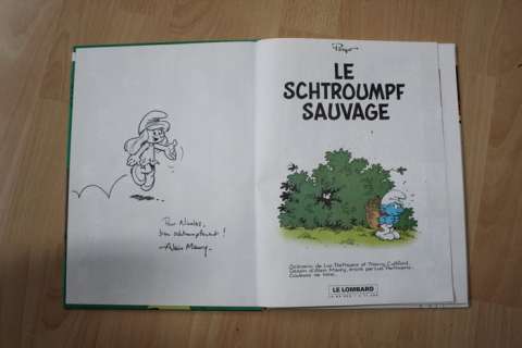 Studio Peyo | Les Schtroumpfs T19 - Le Schtroumpf sauvage avec dédicace - Cartonné - EO - (1998) | Catawiki