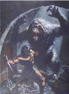 Ezra Tucker. | "Conan the Barbarian".  Gouache sur carton pour une illustration | Tessier Sarrou