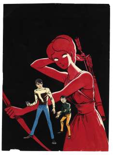 Jiro Kuwata Hand-Drawn Color Manuscript Operation: Mystery (Kaiki Daisakusen) Shonen Book Showa 43 (1968) November Edition Appendix Cover