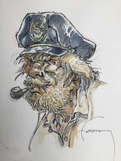 Hermann | Hermann - Dessin original couleur - Bernard Prince - Barney Jordan | Catawiki