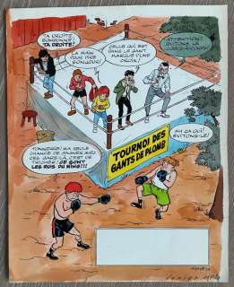 Tibet | Tibet - Dessin original couleur - Le Club des "Peur-de-rien" - Les Rois du ring - (1963) | Catawiki