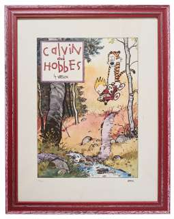 Bill Watterson Signed Limited Edition Lithograph of ’’Calvin and Hobbes’’ from 1992 | Nate Sanders