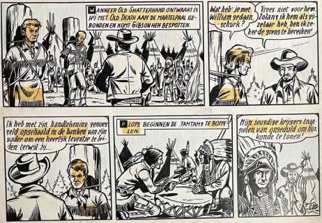 Willy Vandersteen / Karel Verschuere | Willy Vandersteen / Karel Verschuere - Karl May 1 - Originele 1/2 pagina (Strook 39/Pag. 22) - Old Shatterhand - (1962) | Catawiki