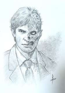Riccardo Federici - Batman - Riccardo Federici - original Drawing Two Face - Exemplaire unique