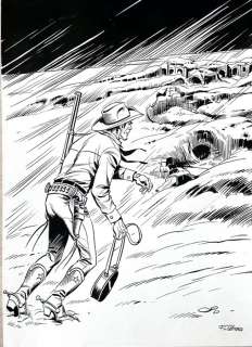 Francesco Gamba | Francesco Gamba - Illustrazione originale "Tex" | Catawiki