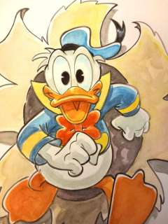 Alessandro Gottardo | Donald Duck - "Straap" - Signed Original Watercolour Drawing by Alessandro Gottardo - Page volante - (2021) | Catawiki