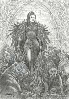 Aouamri | Saga Valta Tome 2, projet de couverture très grand format à la mine de plomb pour cet album paru en 2014 au Lombard. | Septimus