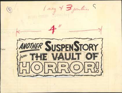 Original EC Production Art With Original Positive (1950S) 2 pcs | Russ Cochran