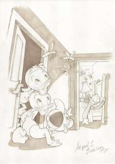Miguel Sánchez Babiano | Donald Duck - Donald und die Moskitos - signierte Originalzeichnung von Miguel S. Babiano - Page volante - (2007) | Catawiki
