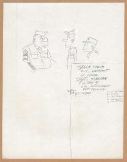 Wood - SALLY FORTH Character Drawings | Russ Cochran