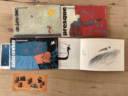 Larcenet | Larcenet - 4 Albums + dédicace + 2x ex-libris - 4x B - EO - (1997/2001) | Catawiki