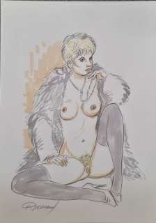 Renaud | Renaud - Jessica Blandy - Illustration originale en couleurs - Format: 20 x 30 cm | Catawiki