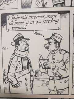 Buth | Buth - Thomas Pips - originele gagpagina ’De tribulaties van Thomas Pips’ - De kerstboom! - (1949/1952) | Catawiki