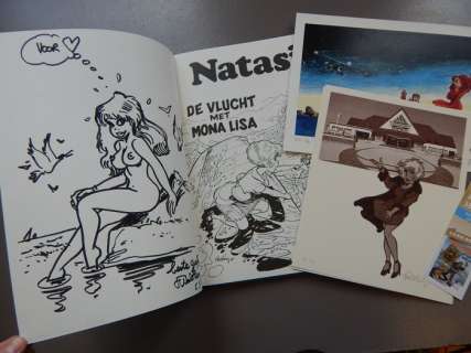 François Walthéry | Natasja 7 - De Vlucht met Mona Lisa + dédicace + prent - BH exemplaar - Luxe hc op groot formaat - Nr. 1/20 ex. - EO - (2015) | Catawiki