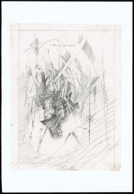 Djillali Defali | Illustration originale " Guerrier de pierre" | Daniel Maghen