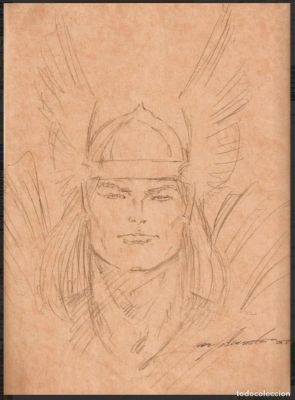 Sketch de Thor de Marc Silvestri | todocoleccion (Buy It Now)